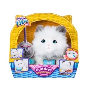 My Dream Kitten Little Live Pets “Cuddles” (used) White Cat Toy